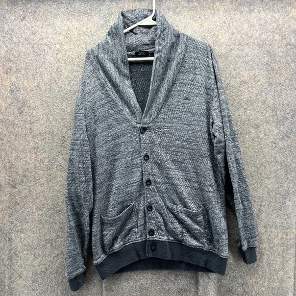 Vans Sweater Men XL Adult Gray Cardigan - Picture 1 of 10